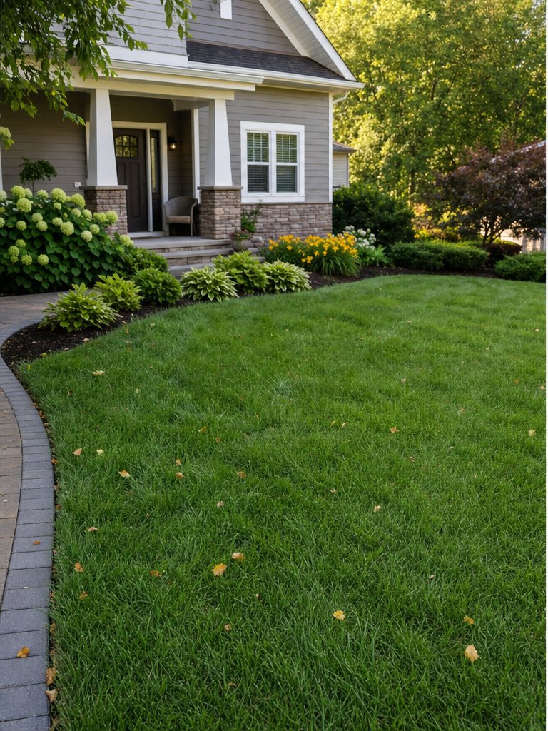 Shaggy lawn before mowing